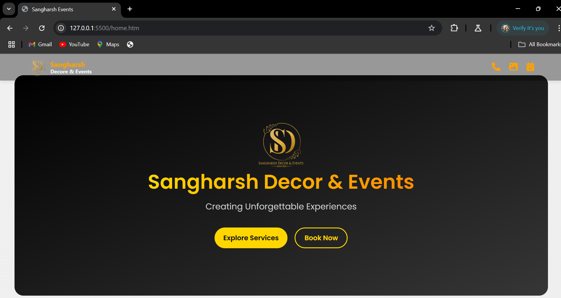 Sangharsh Events & Kings Events — Event Decoration Platforms